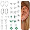 MILACOLATO 10 Paia Orecchini Donna Acciaio Chirurgico Oro Argento Set Orecchini Acciaio Inossidabile Cerchio Piccoli Cartilagine Orecchio Piercing Helix trago Ipoallergenico Multi Piercing Orecchio-BS