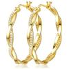 MILACOLATO Orecchini in Argento 925 e Oro - Cerchio Scintillante con Zirconia Cubica - Leggeri Di Moda Ipoallergenici ad Alta Lucentezza per Donna