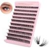 Sixstarhair Ciglia Finte Naturali Extension Ciglia 40D 8-16mm Lunghezza Mista Ciuffetti Ciglia Finte DIY Lash Clusters Volume Eyelash Extension