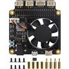 Geekworm Raspberry Pi 4 X735 V3.0 Expansion Board with PWM Cooling Fan & Safe Shutdown & DC 6V-30V Width Voltage Input for Raspberry Pi 4B/ 3B+/ 3B / 2B