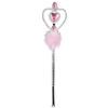 Boland 44072 - Bacchetta magica Anna, rosa, argento, 32 cm, piume Marabou, pietre preziose, fata, principessa, carnevale, Halloween, carnevale, teatro