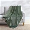 Eddie Bauer - Coperta in peluche ultra morbido, per la casa, per tutte le stagioni, biancheria da letto (Ultra Lux Solid Green, 50 x 60)