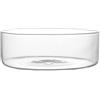 H&H Nuvola Ciotola/Insalatiera in Vetro Borosilicato 24 cm - Trasparente, H 7 cm - Resistente agli Sbalzi Termici - Adatta a Lavastoviglie e Microonde - Design Minimal