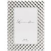 Lawrence Frames Cornice portafoto in metallo argentato 10 x 15 cm, motivo a romb