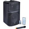 Soundsation Cassa Portatile ProVibe 8Air 8" 250W Batteria Bluetooth Microfono VHF Diffusore