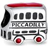 Bling Jewelry Turismo Di Viaggio Inghilterra Regno Unito Londra Piccadilly Doppio Autobus Decker Charm Bead Per Donne Adolescenti Ossidato .925 Argento Fit Bracciale Europeo