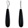 Bling Jewelry Semplici Orecchini A Goccia A Goccia Allungati Con Gemma Di Onice Nera Per Le Donne In Argento 925