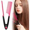 Rakiuty Bagnato Asciutto Capellis Styling Spazzola Lisciante Pettini,V Forma Capelli Piastra Pettine,Spazzola V Shape Per Capelli Lisci,Spazzola Levigante Pettine Per Ferro Da Stiro
