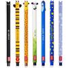 LEGAMI - Set di 7 penne gel cancellabili con inchiostro cancellabile termosensibile, gamma di colori dell'inchiostro e disegni a botte, punta da 0,7 mm, gatto, ape, corgi, giraffa, panda, squalo,