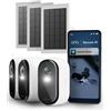 Arlo Ess2 - Cam 2K X3 + Solar Panel X3 - Sicurezza 2K Continua con Alimentazione Solare