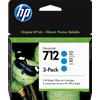 HP Confezione da 3 cartucce di inchiostro ciano originale DesignJet 712 da 29 ml