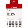 Canon PFI-300 cartuccia d'inchiostro 10 pz Originale Nero Blu Ciano Grigio Magenta Nero per foto Magenta per foto Rosso