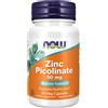 NOW,NOW Foods Zinco Picolinato, 50mg - 30 capsule vegetali