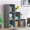 Vida Designs Durham - Libreria per scale, organizer per soggiorno (6 cubi, grigio)