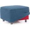 MAXIFUNDAS FUNDAS DE SOFA & CHAISE LONGU MAXIFUNDE | Fodera per pouf quadrato RELIVE | Tessuto resistente ed ultra morbido | Misura lavabile in lavatrice | Dimensioni standard | Colore Celeste | Made in Italy