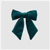 EDG Enzo De Gasperi Addobbo Fiocco Piccolo Imbottito in Velluto Verde 22x26cm Decorazione Natalizia