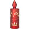 NOEL by Lamart Candela in Vetro con LED Decorazione di Natale 22cm Rosso