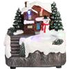 TIMSTOR Villaggio Scena Paesaggio di Natale Animato Decorazione Natalizia 13,5cm LED