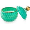 EMÒ ITALIA Medina Candela Profumata in Scatola Bombata in Vetro Verde 11x8,5cm