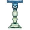 EMÒ ITALIA Atena Candeliere Piccolo Verde in Vetro con Paralume Blu 17cm