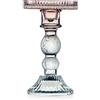 EMÒ ITALIA Atena Candeliere Piccolo Celeste in Vetro con Paralume Fango 17cm