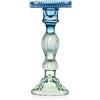 EMÒ ITALIA Atena Candeliere Grande Verde in Vetro con Paralume Blu 22cm