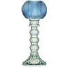 EMÒ ITALIA Atena Candeliere Grande Verde in Vetro con Paralume Blu 21cm