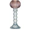 EMÒ ITALIA Atena Candeliere Grande Celeste in Vetro con Paralume Fango 21cm