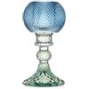 EMÒ ITALIA Atena Candeliere Piccolo Verde in Vetro con Paralume Blu 16cm
