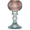 EMÒ ITALIA Atena Candeliere Piccolo Celeste in Vetro con Paralume Fango 16cm
