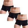 Faringoto Biancheria intima da uomo Ice Set,Biancheria intima per migliorare il rigonfiamento,Slip in raso ultrasottile, 3 nero, L