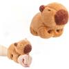 ZYEKIU Capybara Peluche Braccialetti Slap per Bambini, Capibara Peluche Bracciale Marrone Capybara Bambola, 19 CM Animali Di Peluches Capibara Peluches per Compleanno Festa per Bambini