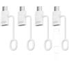 MoKo Adattatore da Lightning a USB C 4 Pezzi, Adattatore da USB-C a Lightning con Ricarica Veloce PD da 60W per iPhone 17 Air 16 15 Pro Max Plus, iPad, Galaxy S25 S24, Non per Cuffie/OTG, Bianco
