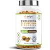 VitaBright Bio Curcuma Capsule con Pepe Nero e Zenzero 1440 mg | 180 Capsule | 3 Mesi di Fornitura | Fonte di Curcumina e Piperina | Integratore Alimentare Biologico | VitaBright Curcuma Longa Complex