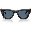 Ray-Ban Occhiali da Sole RB4940B 686480 Wayfarer Puffer X ASAP Rocky Nero con Strass/Blu Scuro Unisex 47/23/145