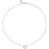 Breil, Collezione Bubble, Collana Donna in Acciaio con Elemento Centrale Lucido e Sinuoso, Chiusura a Moschettone, Lunghezza Regolabile
