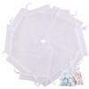 NBFBA 20 x 30CM Sacchetti Organza, 50 Pezzi Bianca Borse Regalo con Coulisse, per Matrimoni, Battesimi, Regali, Lavanda, Gioielli