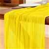 Foatcox Runner da Tavolo Giallo, 300 x 90 cm Runner da Tavolo in Garza Bohémien Adatto per Matrimoni, Feste, Natale, Capodanno, Baby Shower, Addii al Nubilato e Decorazioni da Tavola