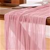 Foatcox Runner da Tavolo Rosa Scuro, 300 x 90 cm Runner da Tavolo in Garza Bohémien Adatto per Matrimoni, Feste, Natale, Capodanno, Baby Shower, Addii al Nubilato e Decorazioni da Tavola
