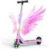 SISIGAD Monopattino Elettrico Bambino 6-8-10 Anni Scooter Elettrico Bambino 5.3 Pollici con Luce LED Colorata & 3 Altezze Regolabili, Scooter Elettrico Bambino Carico Max 70 Kg, Velocità Max 10 Km/h