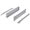 cyclingcolors 2x guida per cassetti a rulli con sponde guide per mobili in legno binari scorrevoli mobile porta cucina bagno, altezza 86mm, lunghezza 550mm, 25kg, grigio