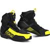 SHIMA EDGE Vented, Scarpe da Motociclista per Uomo - Traspirante, Scarpe da Equitazione Stradale Rinforzate con Sistema di Chiusura ATOP (Fluo, 45)