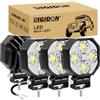 RIGIDON 4 Pcs Mini Faro da Lavoro Led, 2.8 Pollici 16W 1600LM Proiettore Luci di Lavoro a Led, Fari di Profondità Per Auto Fuoristrada Trattore Escavatore Camion SUV ATV UTE 4x4 Motociclo, 12V 24V
