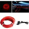 CGEAMDY Luce Ambientale per Auto Lampada Decorativa Lampada, Illuminazione Ambiente Kit Decorazioni Auto Accessori Interni, 5v Accessori Auto con LEDs Impermeabile, Filo Elettroluminescente(Rosso)