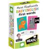 HEADU - Maxi Flashcards Montessori Baby English - Prime Parole in Inglese | Flashcards 2-4 Anni, Giochi Educativi Montessori, Pronuncia e Ascolto con App Dedicata, Regalo Natale Pasqua, Made In Italy