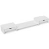 HOMCOM Supporto per Monitor da Scrivania con 2 Cassetti, 3 Spazi Sottostanti, Fino a 14kg, 60-116x22x12 cm, Bianco | Aosom Italy