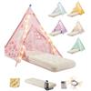 Heypappy 6 tende per bambini con materasso ad aria e catena luminosa, tenda per bambini, per interni ed esterni, per pigiama party, tenda per cameretta dei bambini, tenda da gioco per ragazze e ragazzi