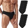 FALARY Slip Uomo Pacco da 12 100% Cotone Mutande Uomo Morbido Intimo Elastico Comfort Briefs Nero L