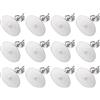 sourcing map 100 orecchini a perno, 12 mm, in acciaio inox, piatti, con chiusura a farfalla, per gioielli fai da te, colore argento