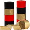 Panduola Red-Black Gold Casino-Theme Party-Decorations Streamers - 9 Rolls Graduation Wedding Birthday Baby Bridal Shower Crepe Tissue Paper Streamer Garland Decor Panduola